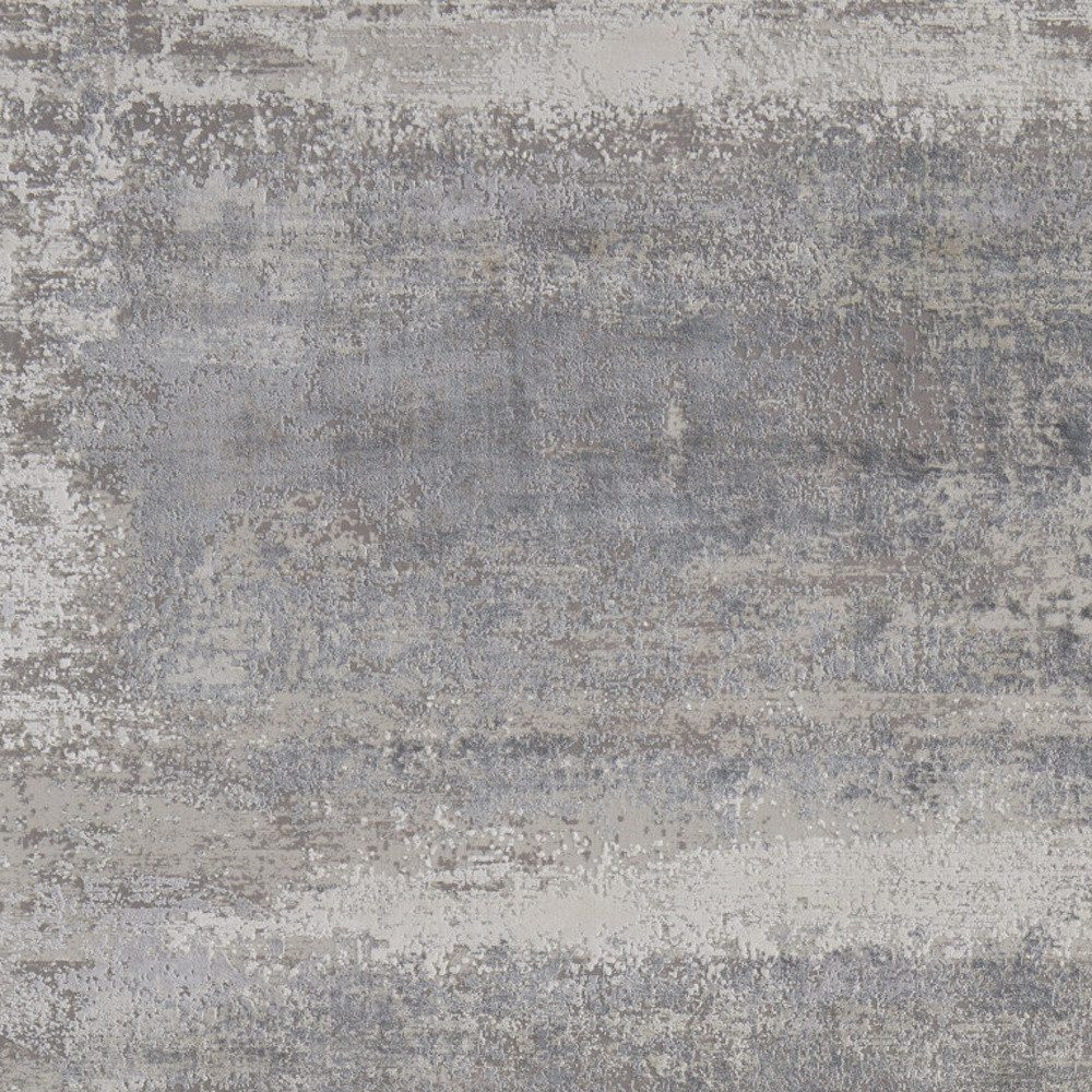 12′ X 15′ Gray Abstract Area Rug with Fringe