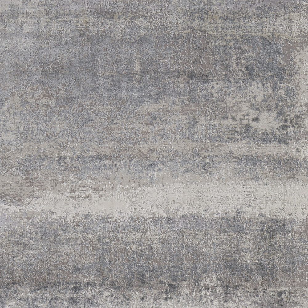 2′ X 3′ Gray Abstract Area Rug With Fringe