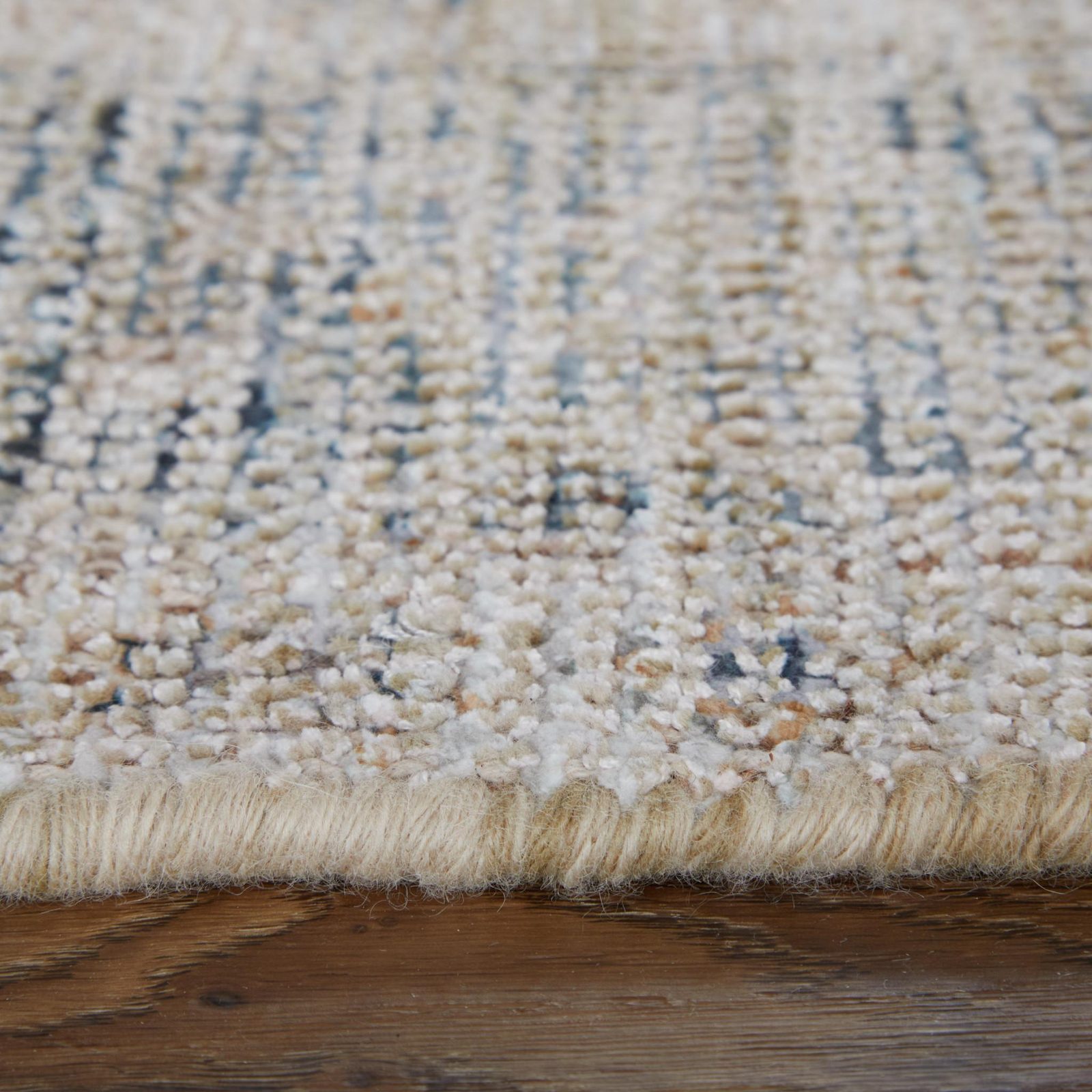 10′ X 14′ Tan and Gray Distressed Oriental Area Rug