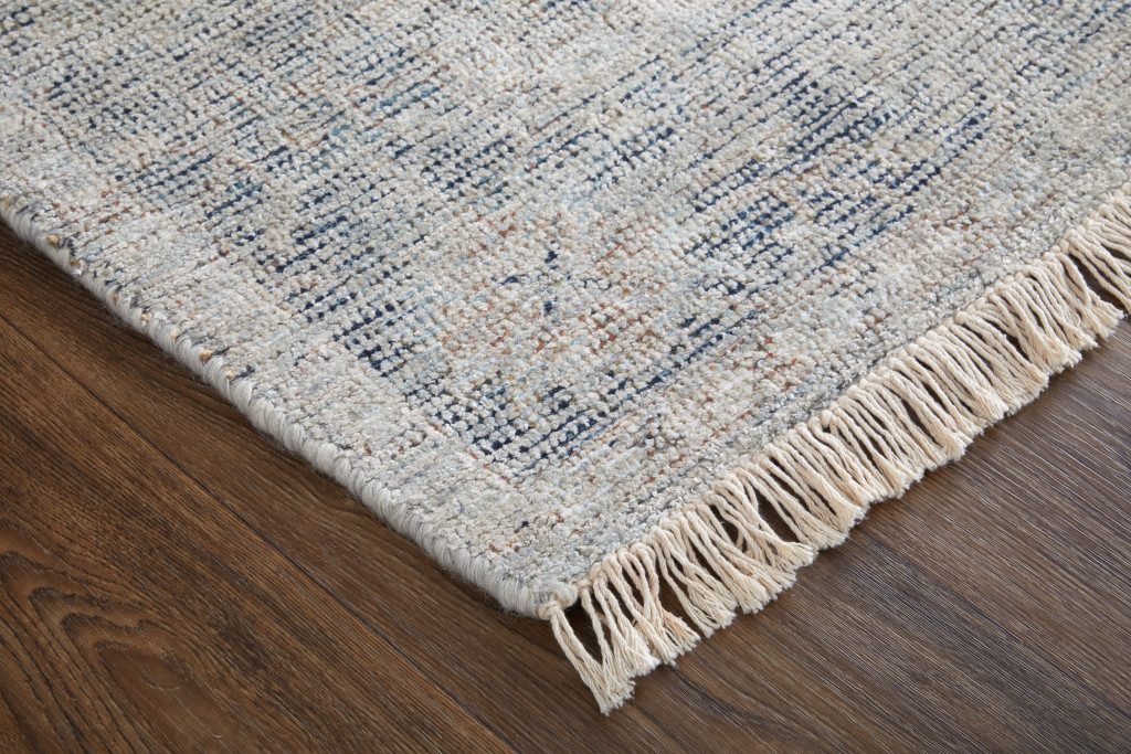 4′ X 6′ Gray Blue Taupe Distressed Abstract Area Rug