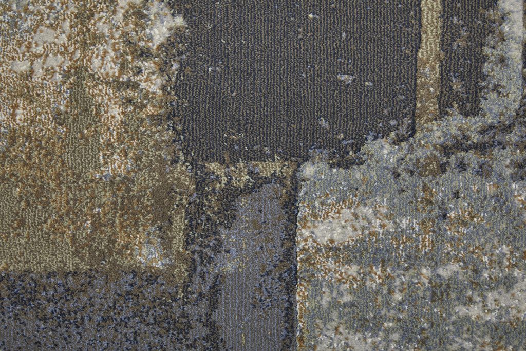 4′ X 6′ Gray Black and Brown Abstract Area Rug