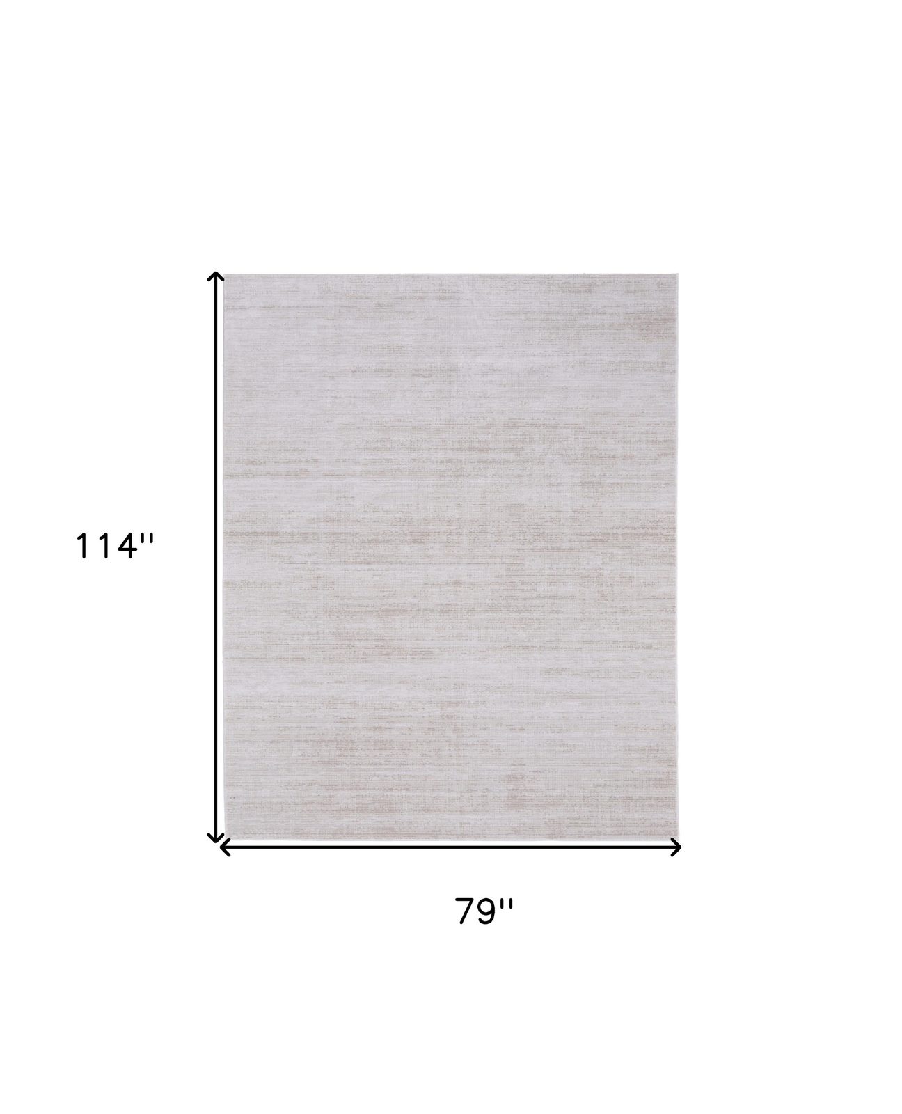 7′ X 10′ Ivory And Silver Area Rug