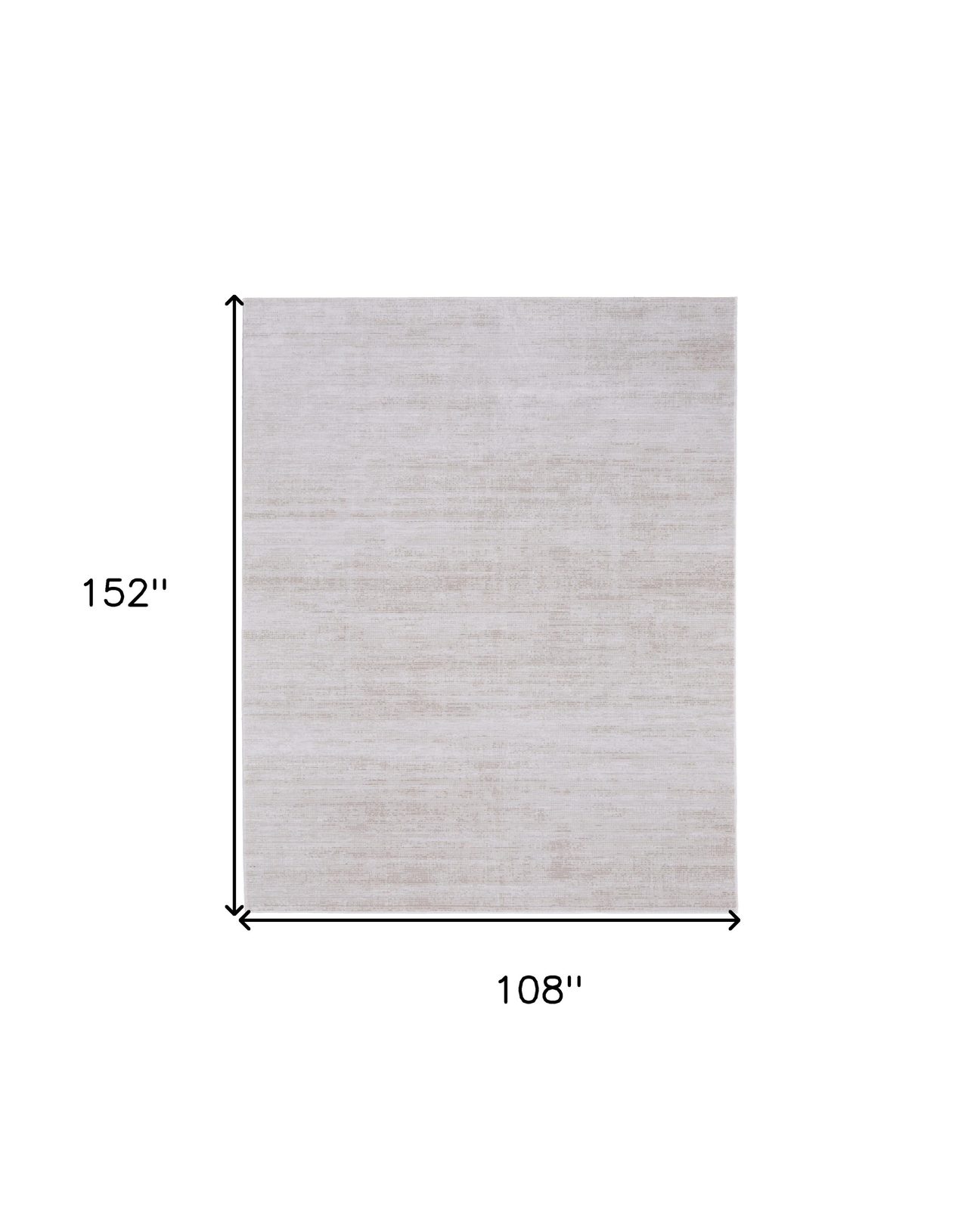 9′ X 13′ Ivory And Silver Area Rug