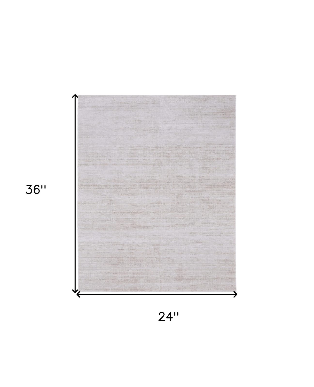 2′ X 3′ Ivory And Silver Area Rug