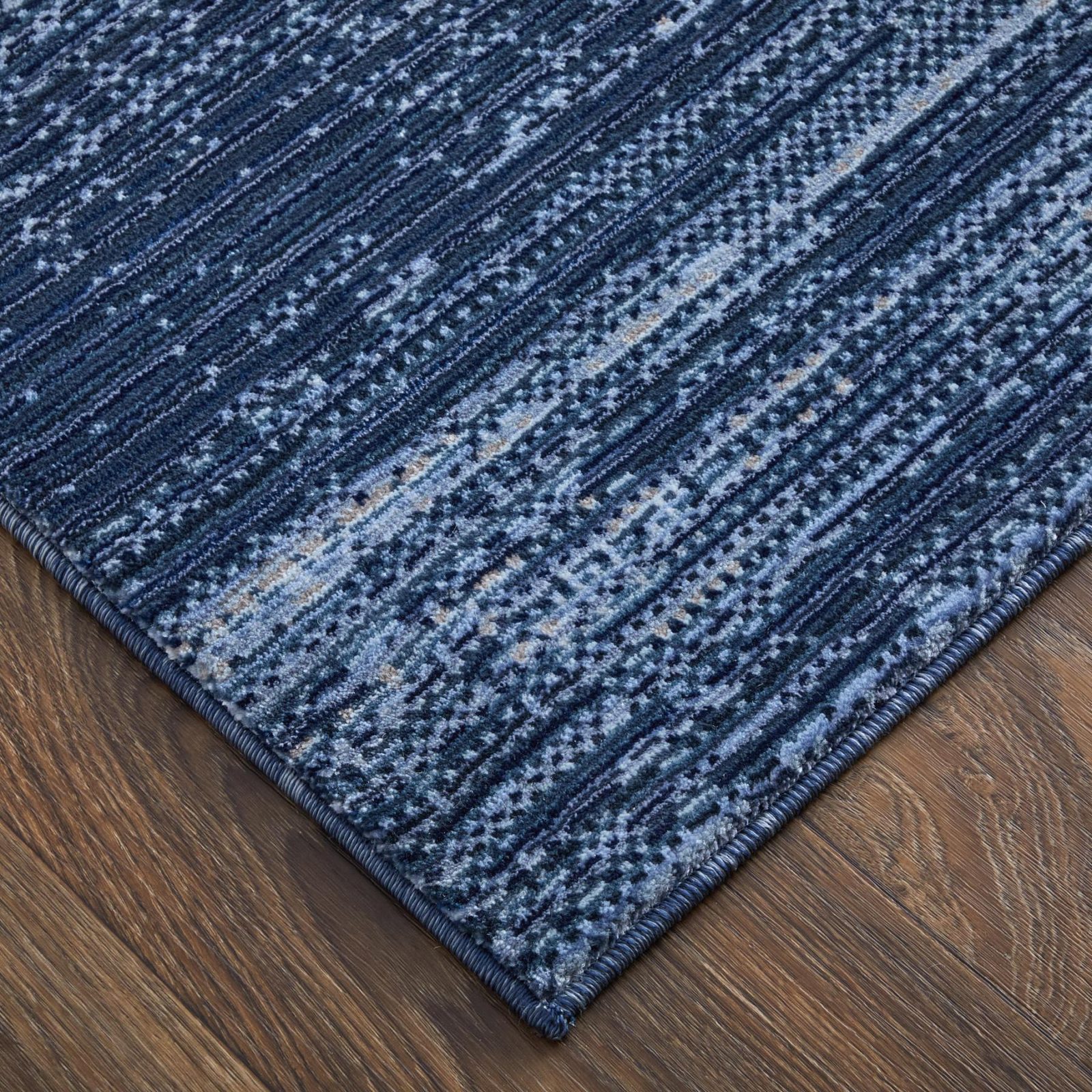9′ X 13′ Blue and Gray Power Loom Area Rug