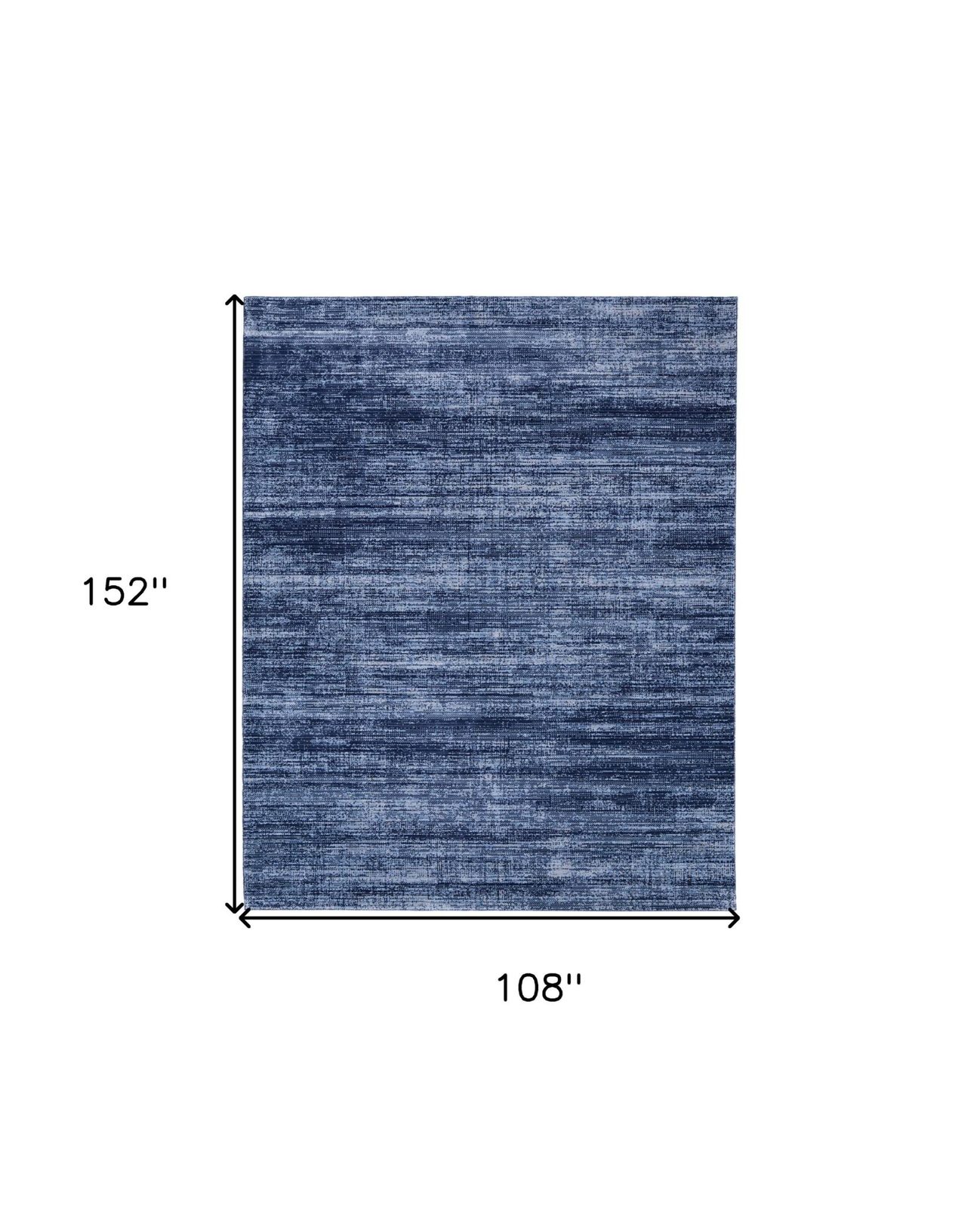 9′ X 13′ Blue and Gray Power Loom Area Rug