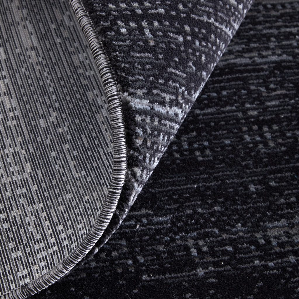5′ X 8′ Black and Gray Power Loom Area Rug