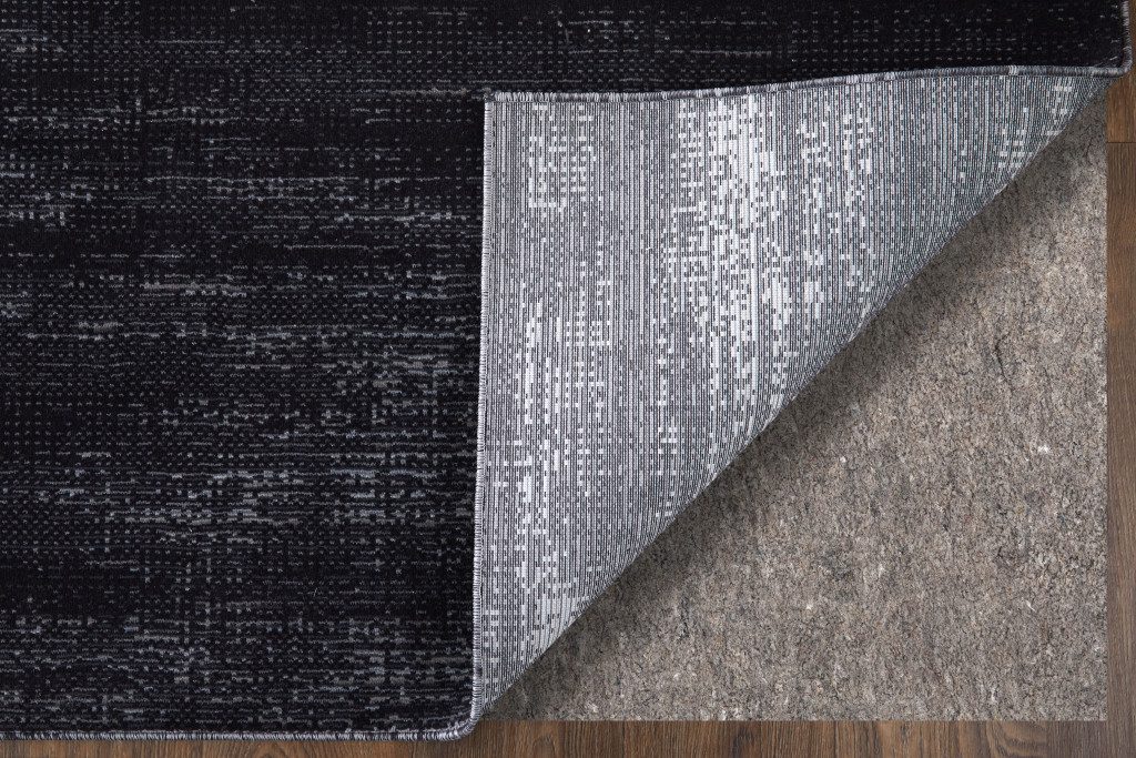 9′ X 13′ Black and Gray Power Loom Area Rug