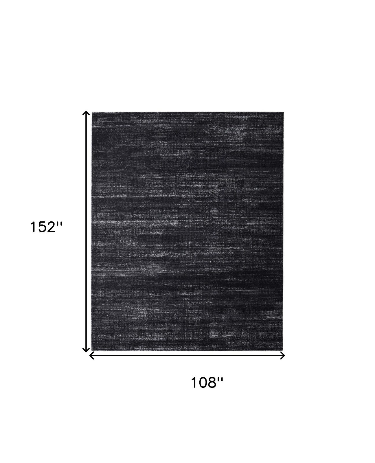 9′ X 13′ Black and Gray Power Loom Area Rug