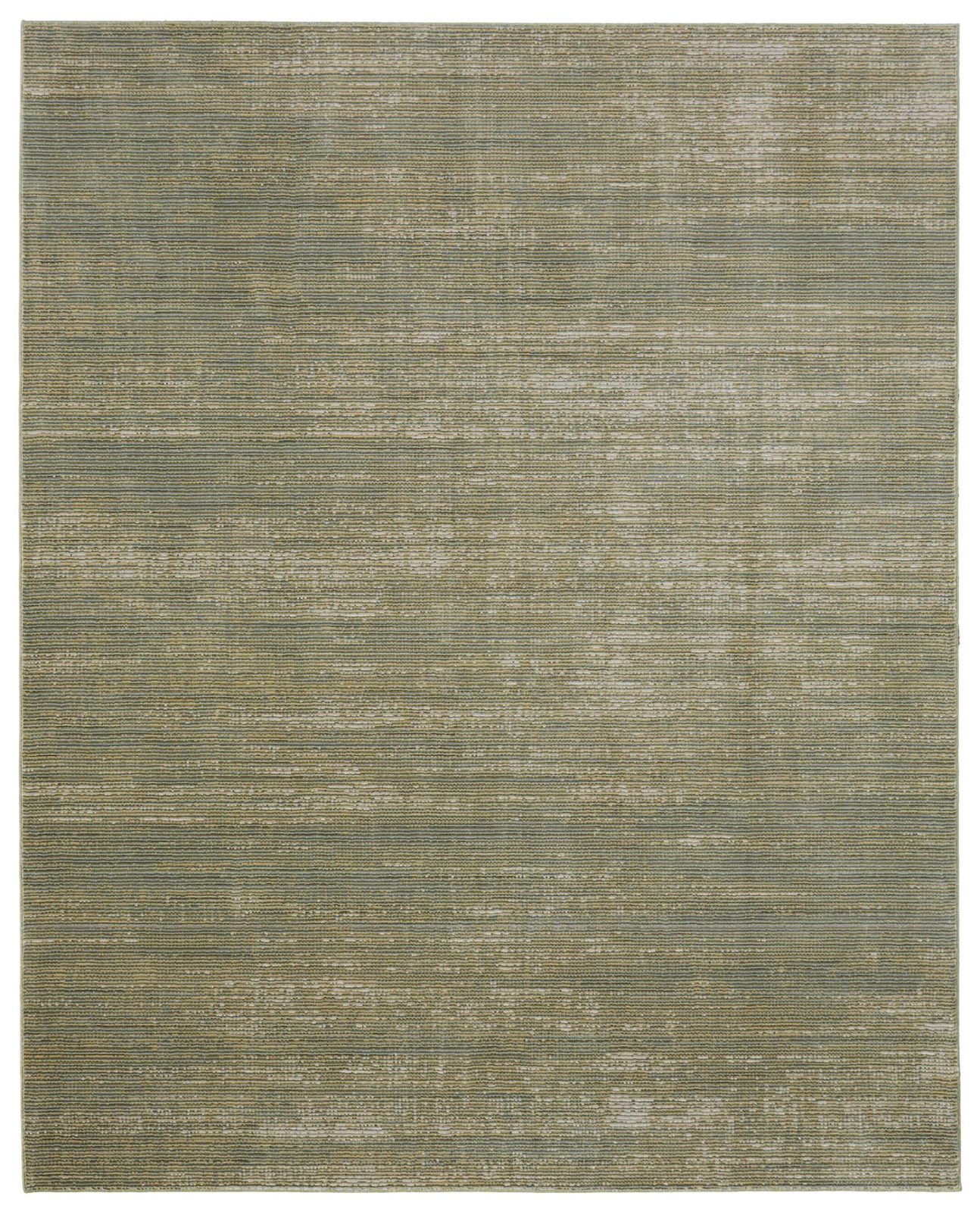 7′ X 10′ Tan and Green Power Loom Area Rug