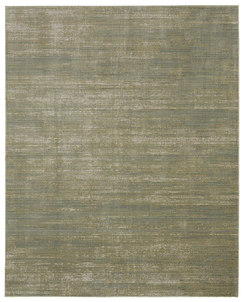 8′ X 10′ Tan and Green Power Loom Area Rug