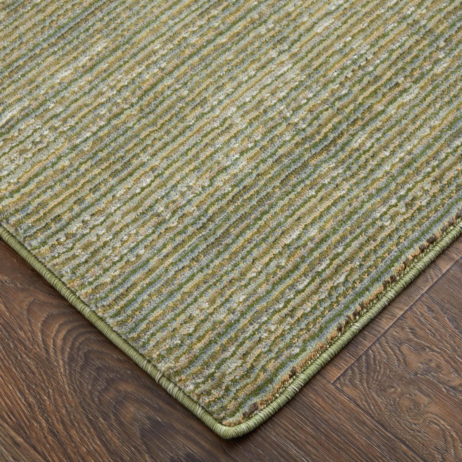 8′ X 10′ Tan and Green Power Loom Area Rug