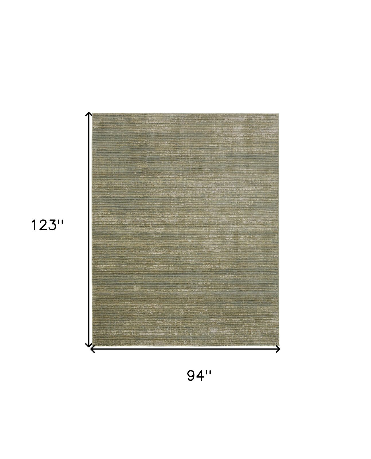 8′ X 10′ Tan and Green Power Loom Area Rug