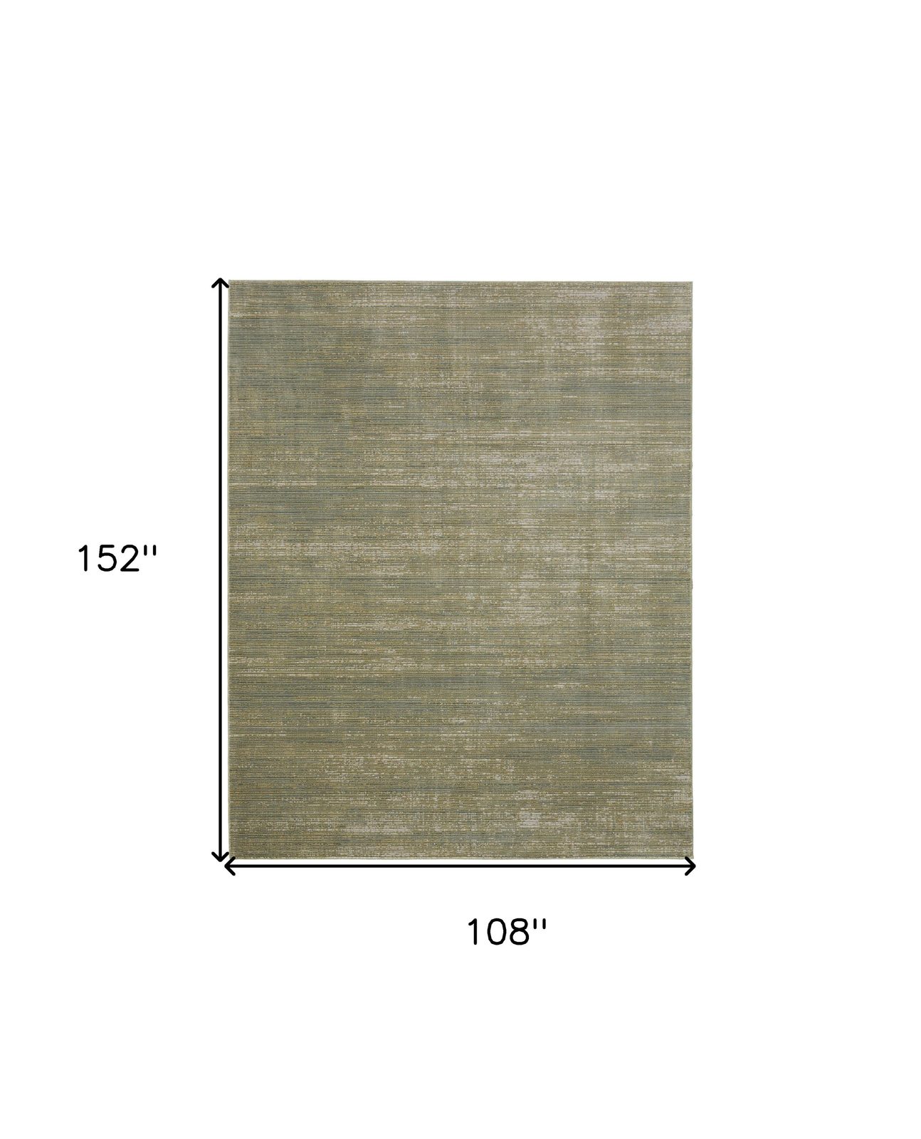 9′ X 13′ Tan and Green Power Loom Area Rug