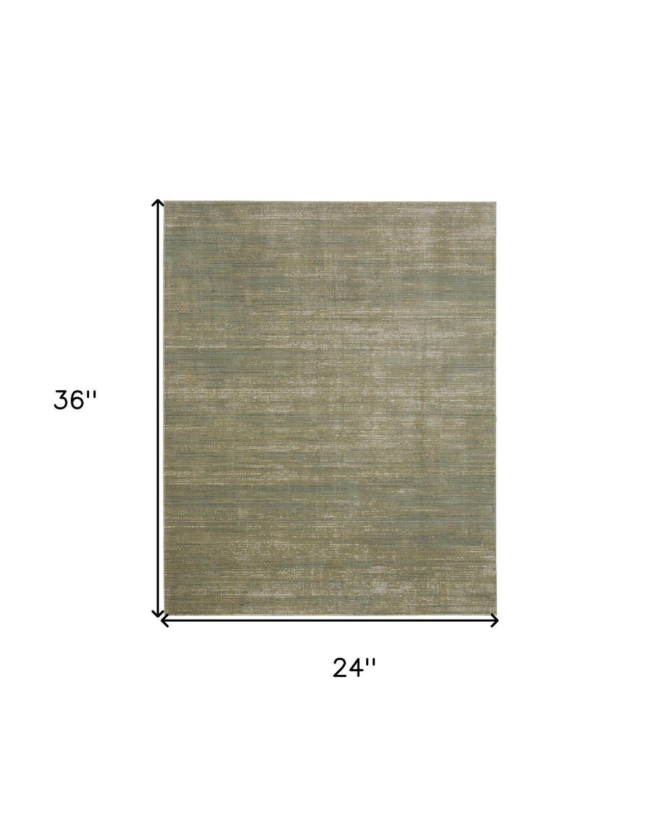 2′ X 3′ Tan and Green Power Loom Area Rug