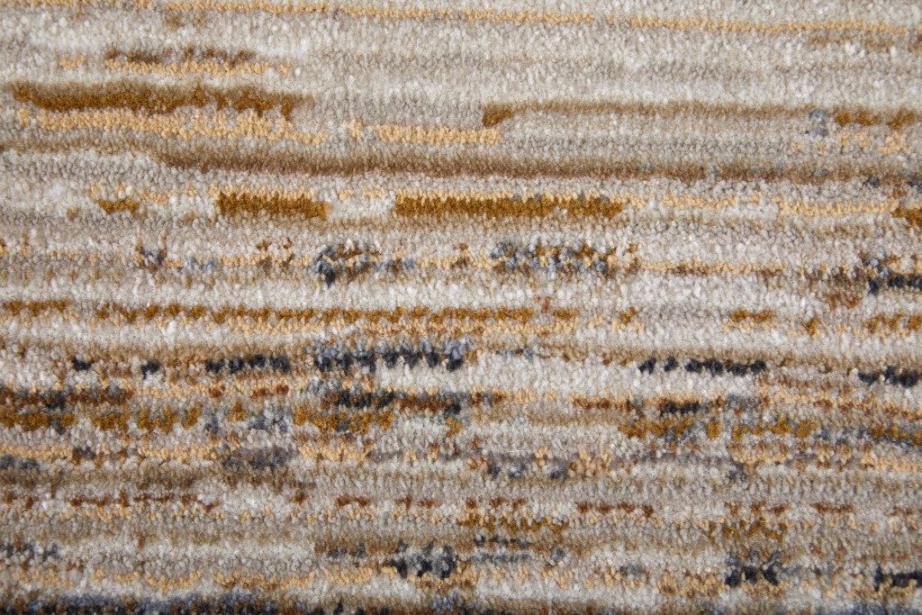 2′ X 3′ Ivory Tan Abstract Worn Faded Area Rug