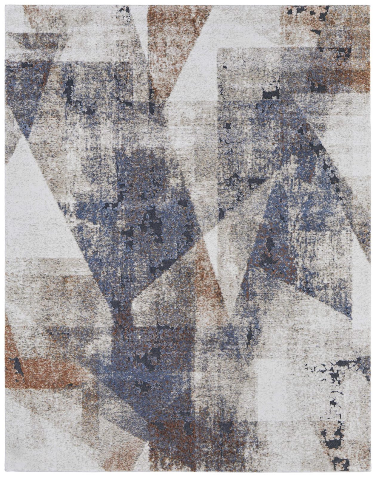 2′ X 3′ Gray Blue and Ivory Checkered Area Rug