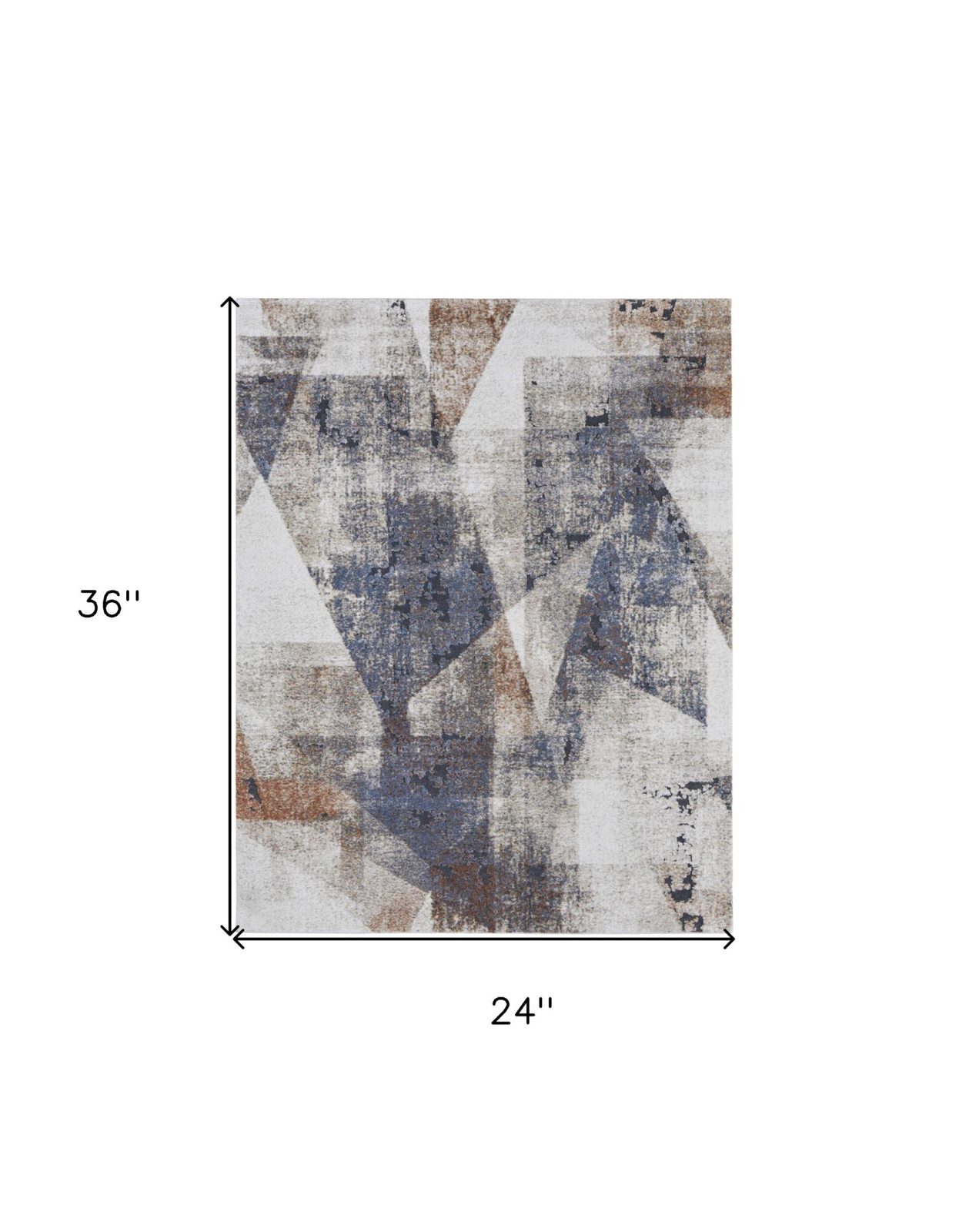 2′ X 3′ Gray Blue and Ivory Checkered Area Rug