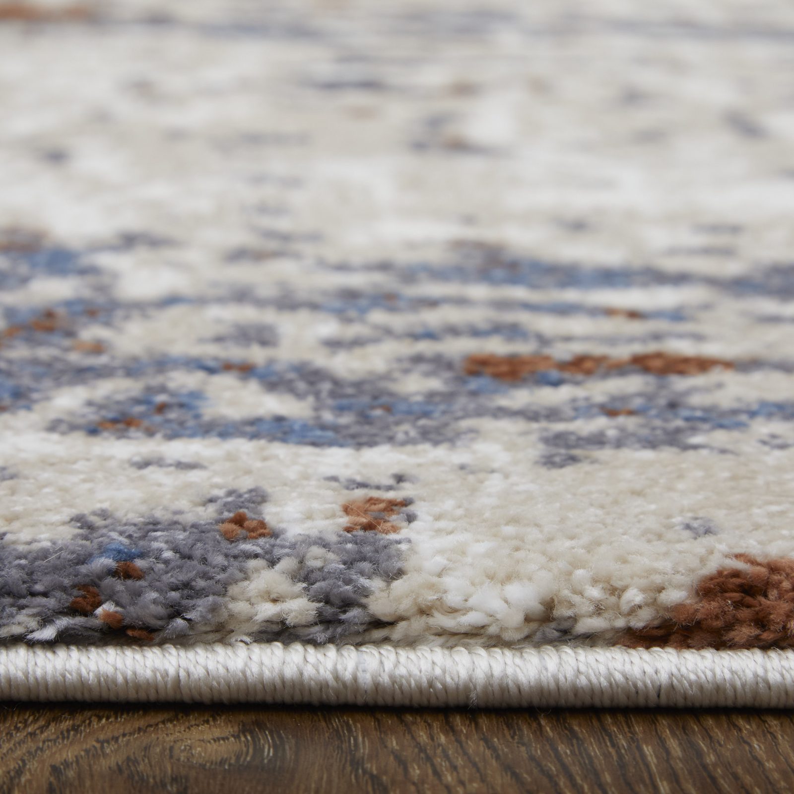 10′ X 14′ Gray Blue and Ivory Abstract Area Rug