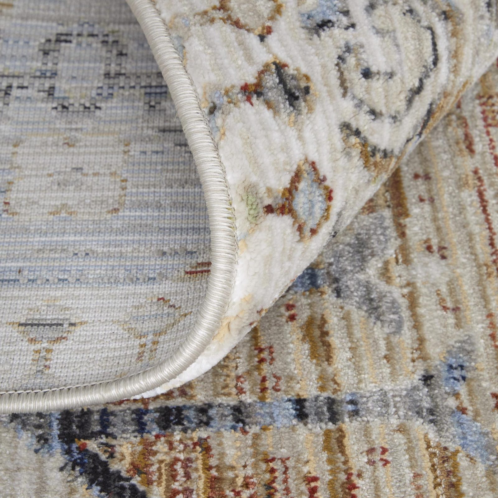 7′ X 10′ Abstract Worn Faded Area Rug