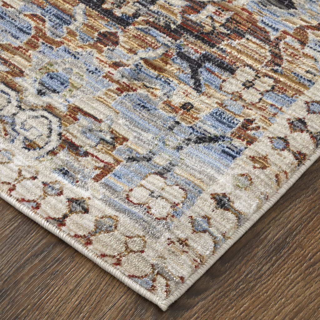 2′ X 3′ Abstract Worn Faded Area Rug