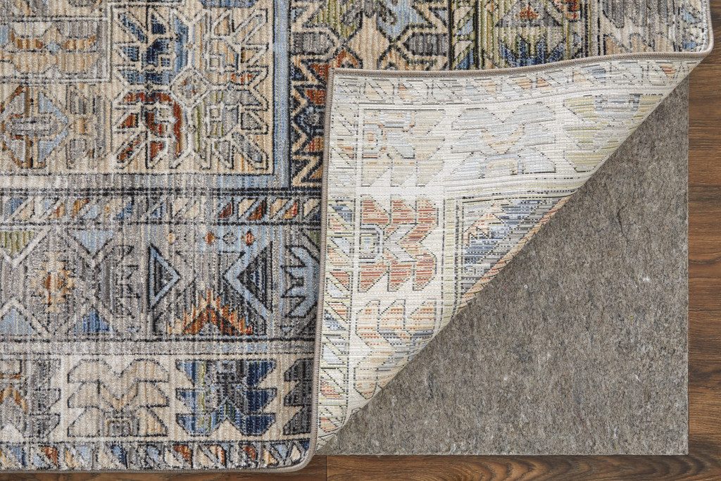 5′ X 8′ Abstract Worn Faded Area Rug II