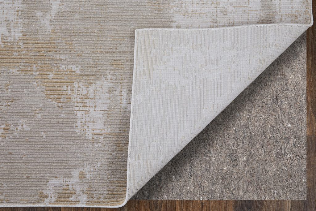 5′ X 8′ Gray Brown and Ivory Abstract Area Rug