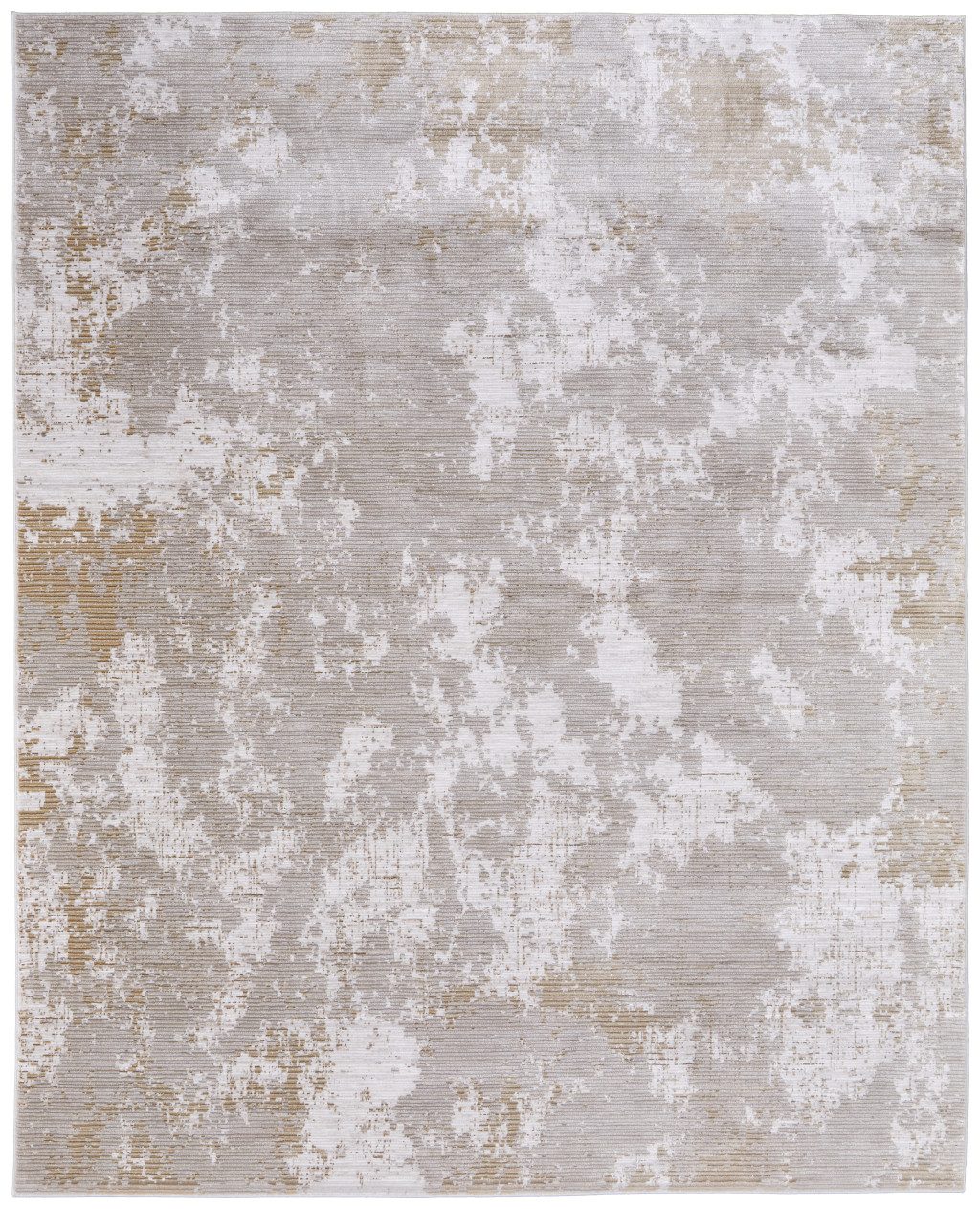 8′ X 10′ Gray Brown and Ivory Abstract Area Rug