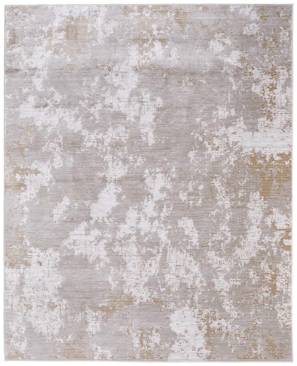 8′ X 10′ Gray Brown and Ivory Abstract Area Rug