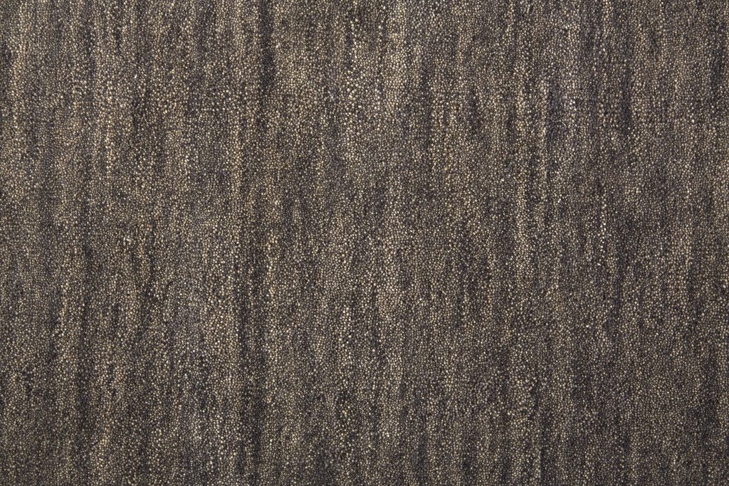 8′ Brown Wool Hand Woven Round Rug