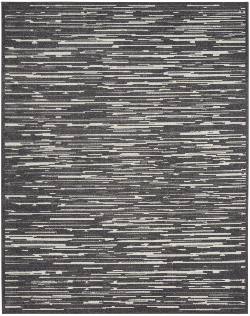 8′ X 10′ Gray Geometric Area Rug