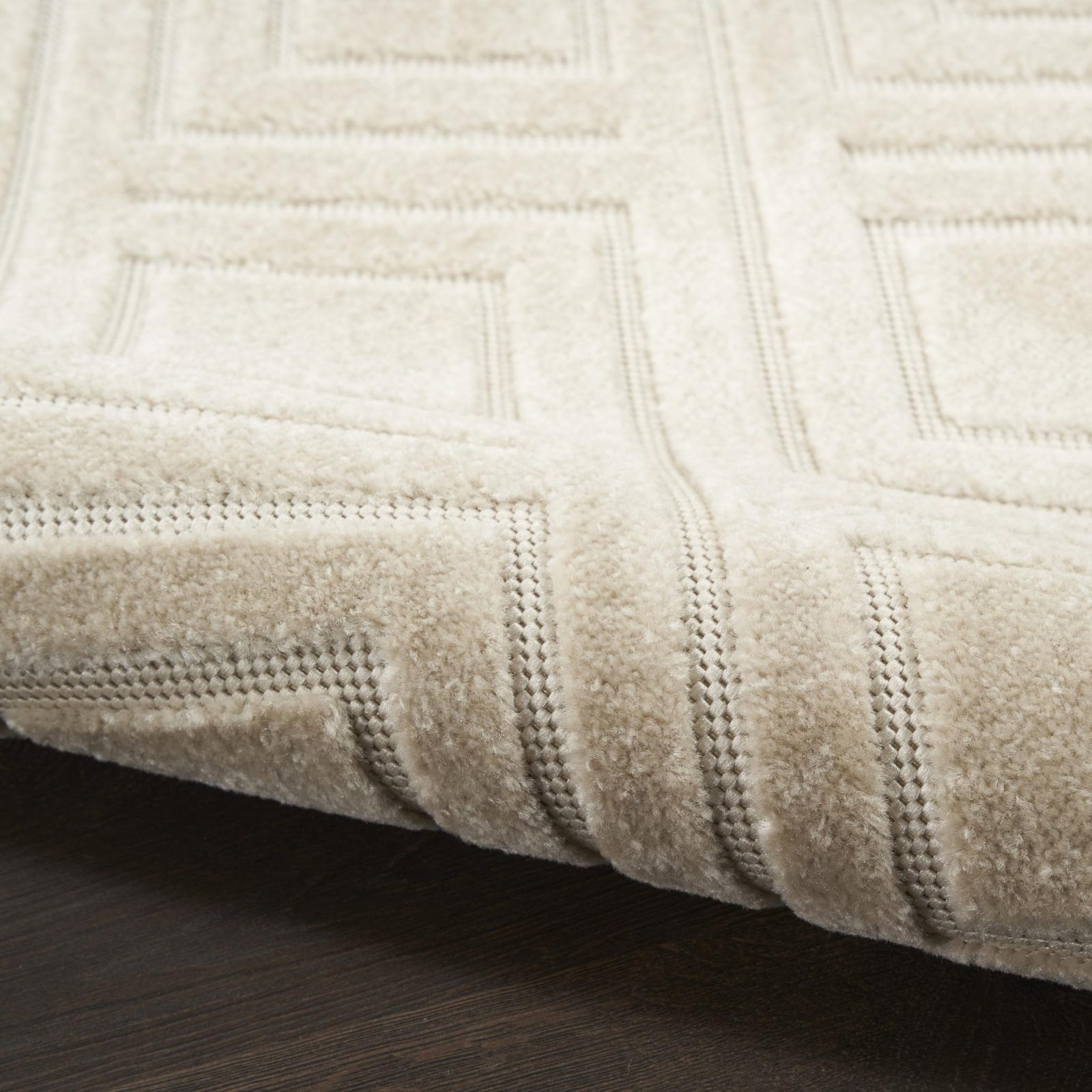 9′ X 12′ Beige Geometric Area Rug