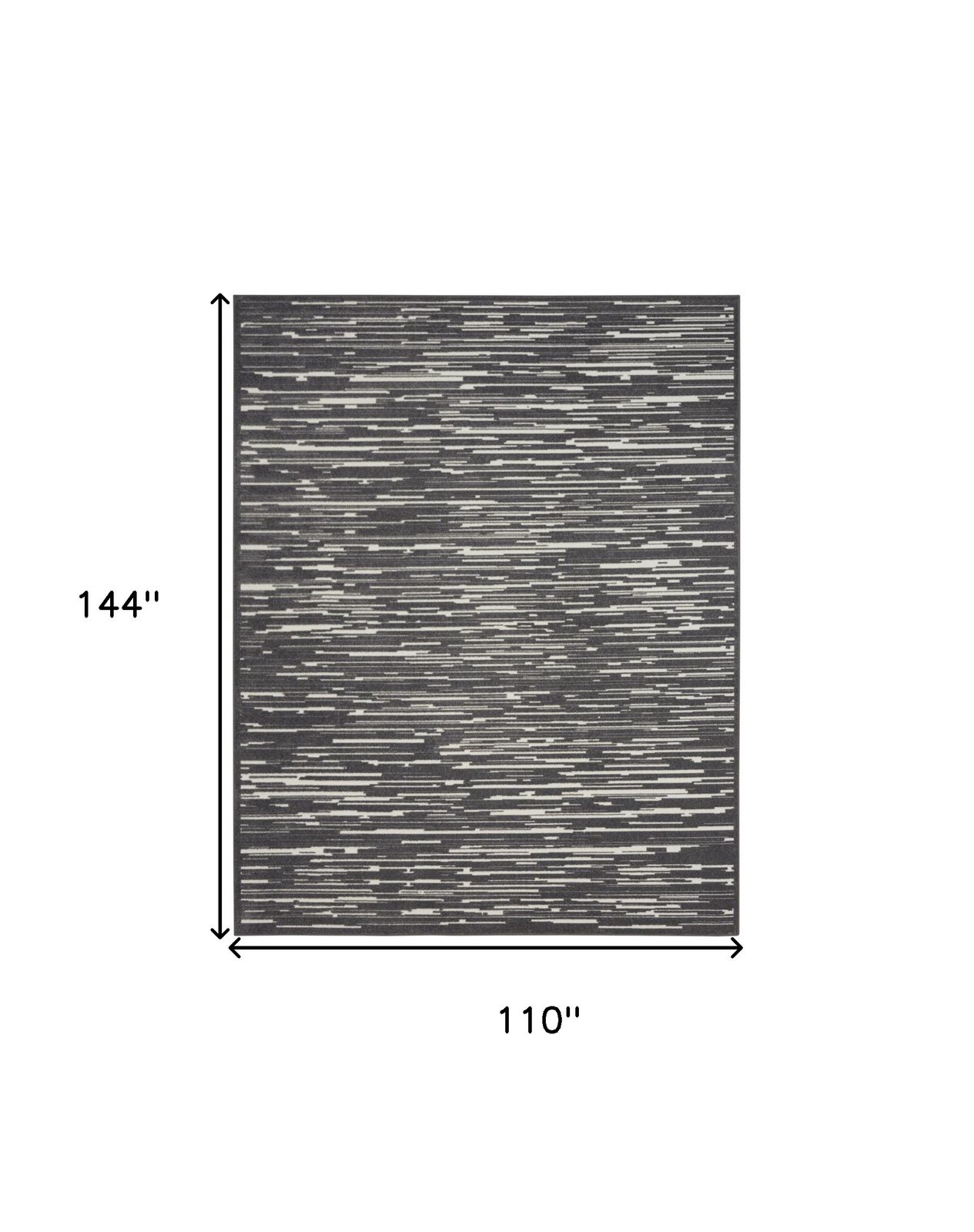9′ X 12′ Gray Geometric Area Rug