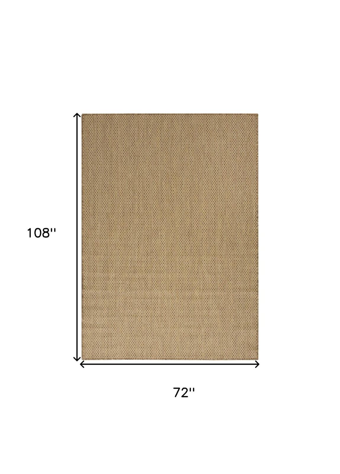 6′ X 9′ Tan Brown Geometric Indoor Outdoor Area Rug