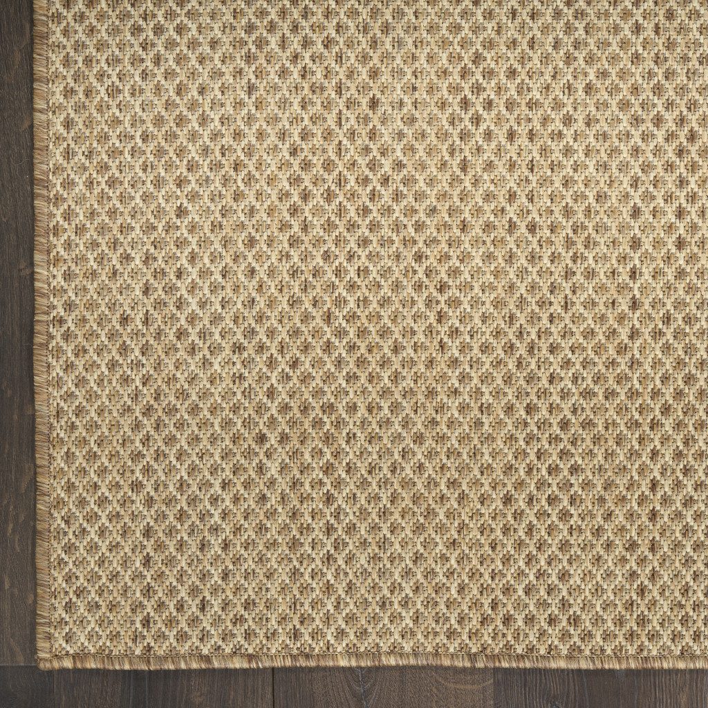6′ X 9′ Tan Brown Geometric Indoor Outdoor Area Rug