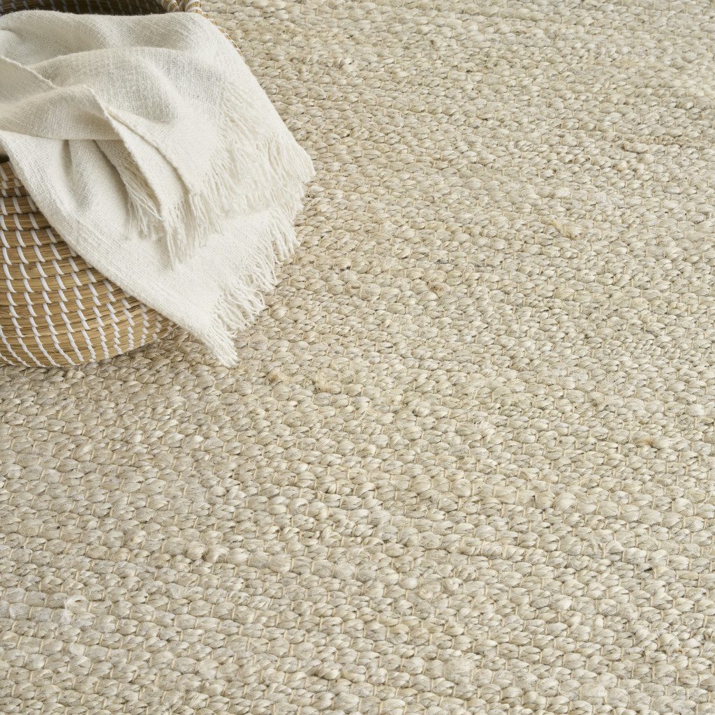 4′ X 6′ Ivory Jute Hand Woven Area Rug