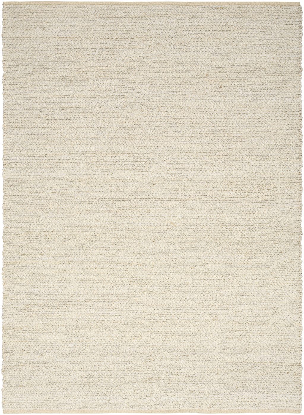 5′ X 7′ Ivory Jute Hand Woven Area Rug