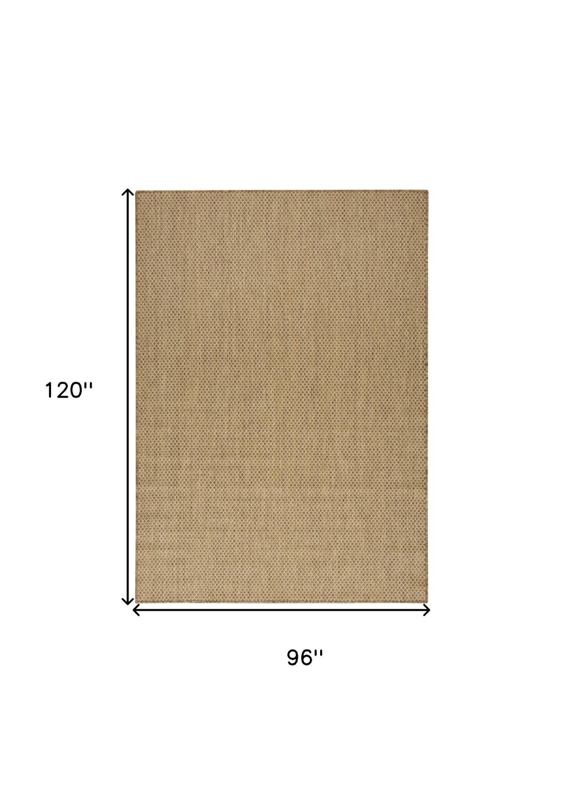 8′ X 10′ Tan Geometric Indoor Outdoor Area Rug