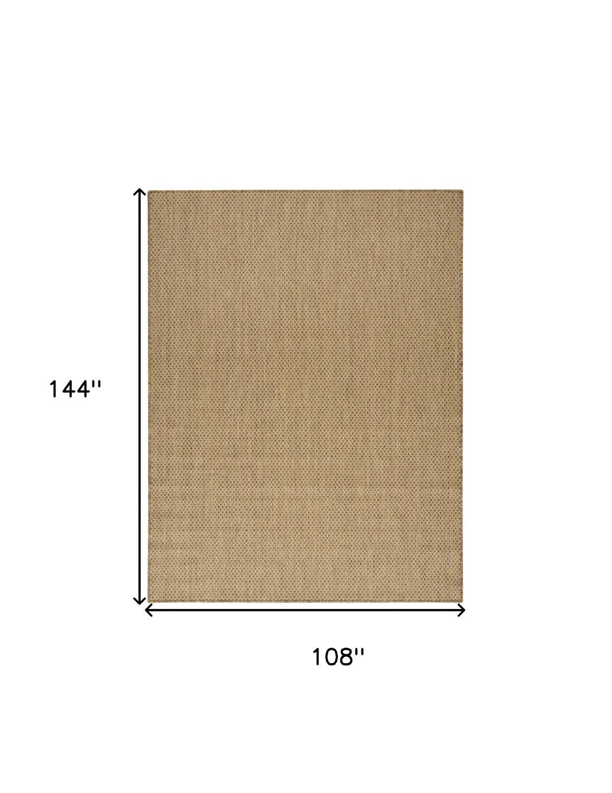 9′ X 12′ Tan Geometric Indoor Outdoor Area Rug