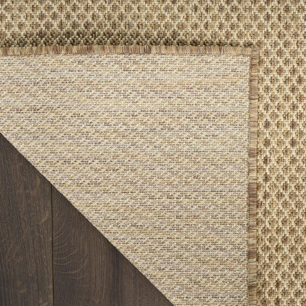 9′ X 12′ Tan Geometric Indoor Outdoor Area Rug
