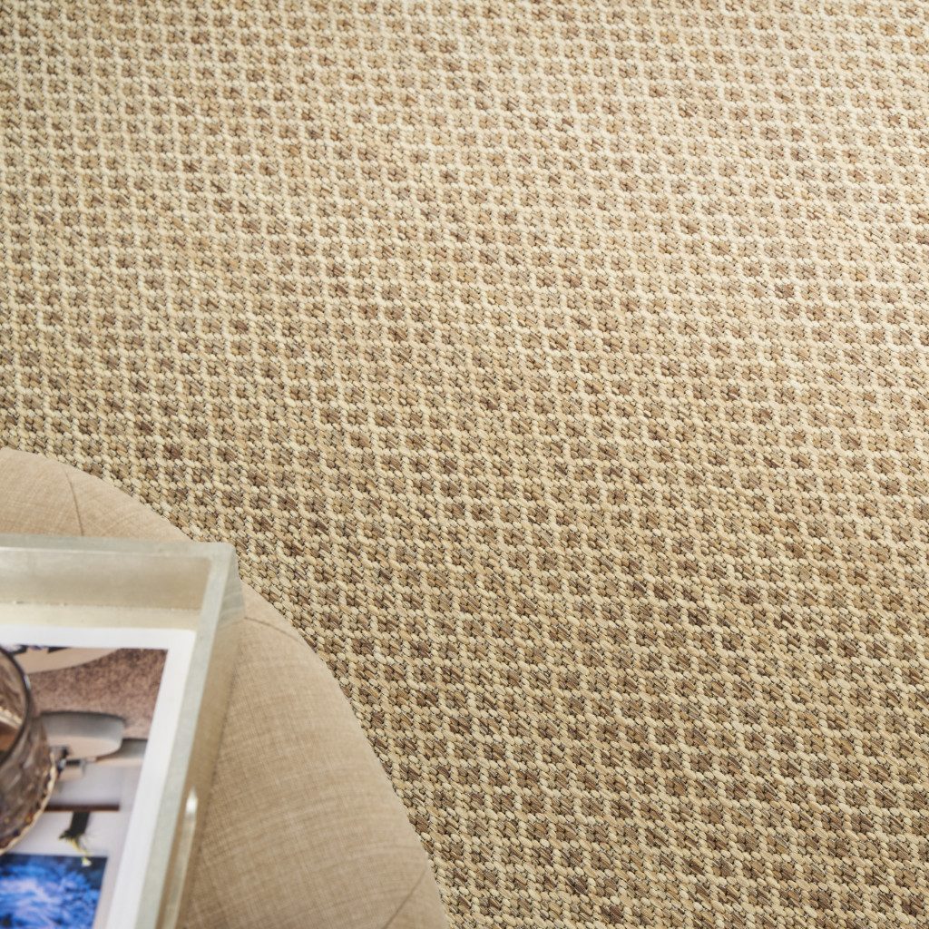 9′ X 12′ Tan Geometric Indoor Outdoor Area Rug