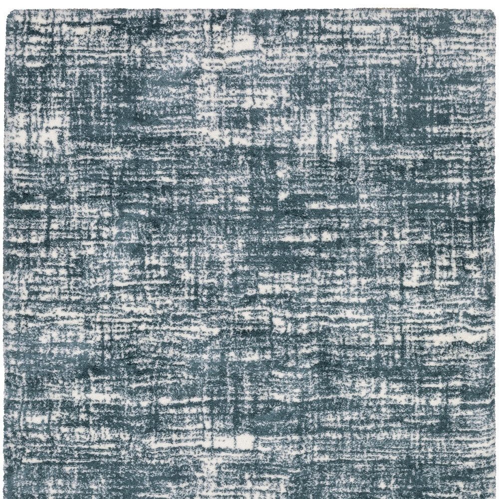 4′ X 6′ Gray And Ivory Geometric Area Rug