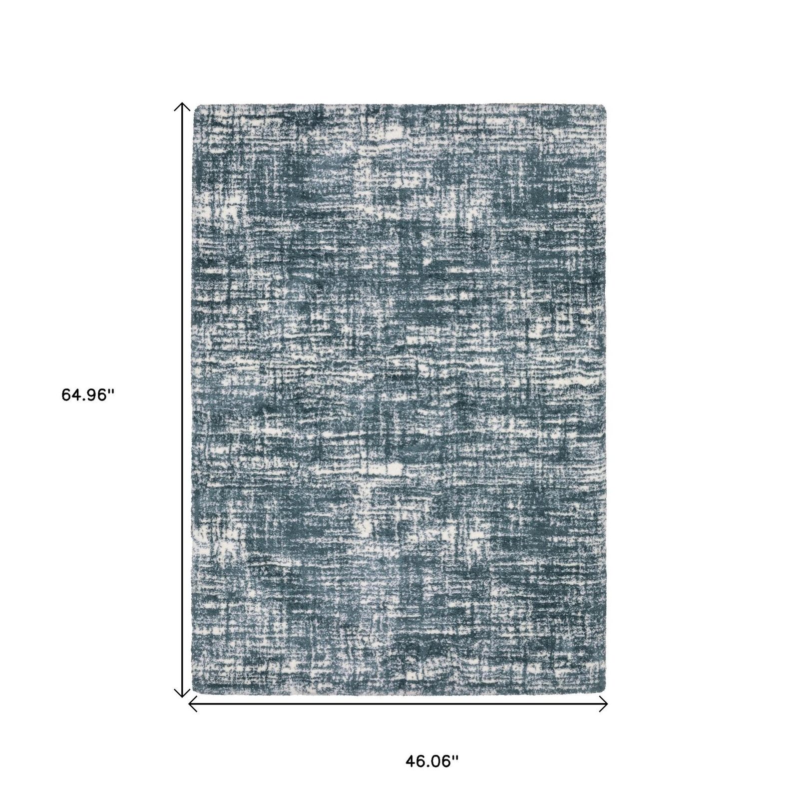 4′ X 6′ Gray And Ivory Geometric Area Rug