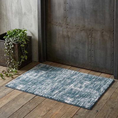 2′ X 3′ Teal And Ivory Geometric Area Rug