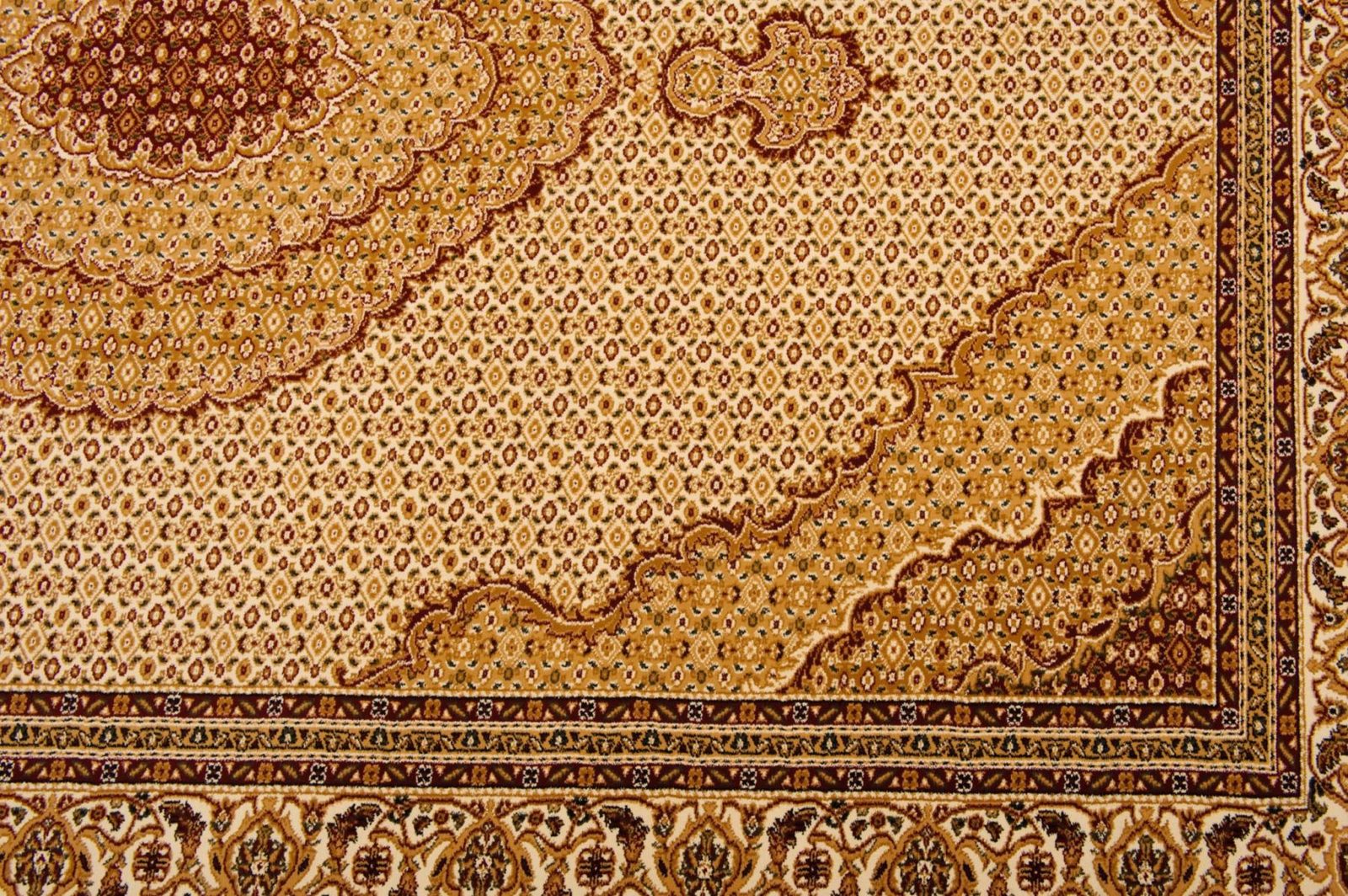 2′ X 4′ Tan Brown And Burgundy Oriental Area Rug
