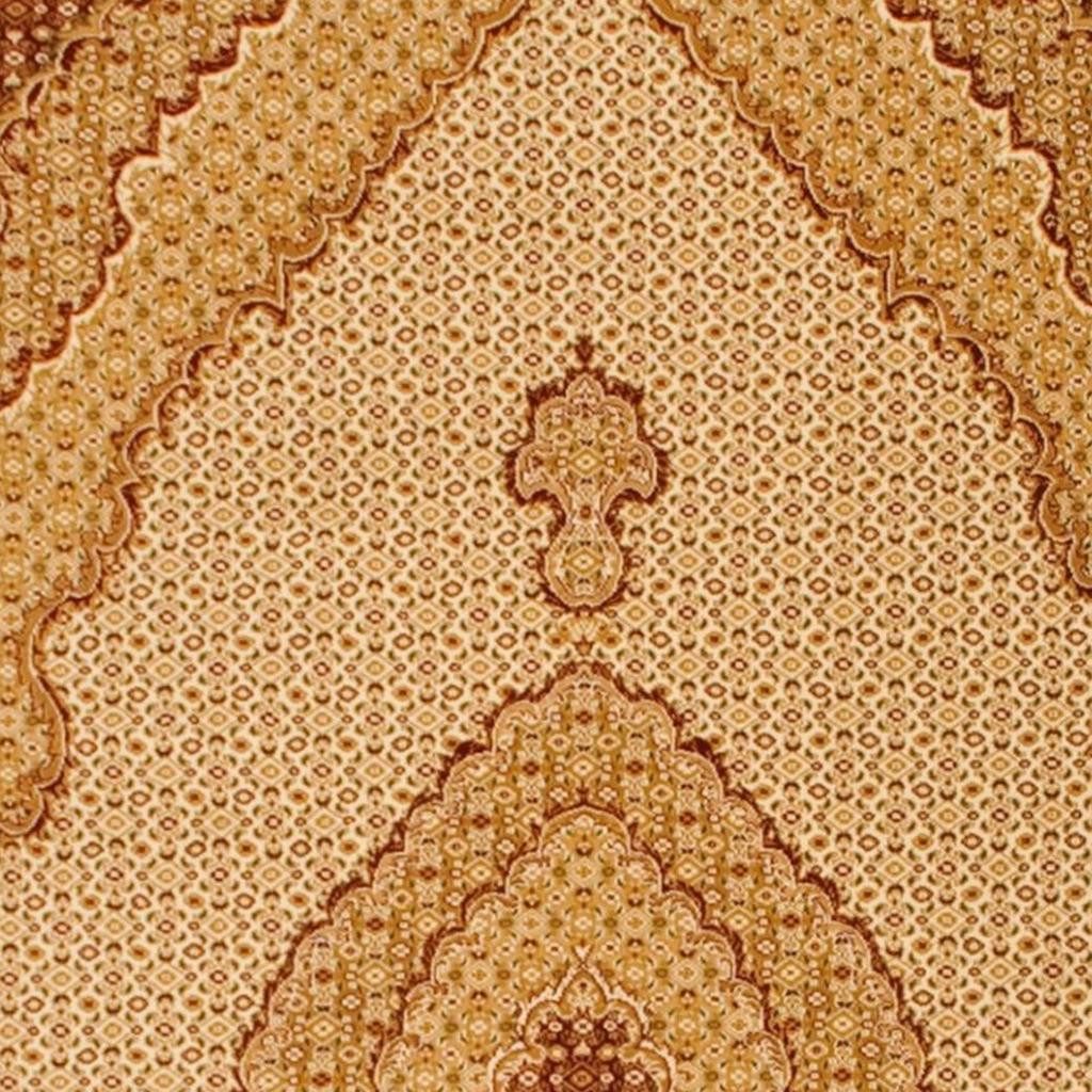2′ X 4′ Tan Brown And Burgundy Oriental Area Rug