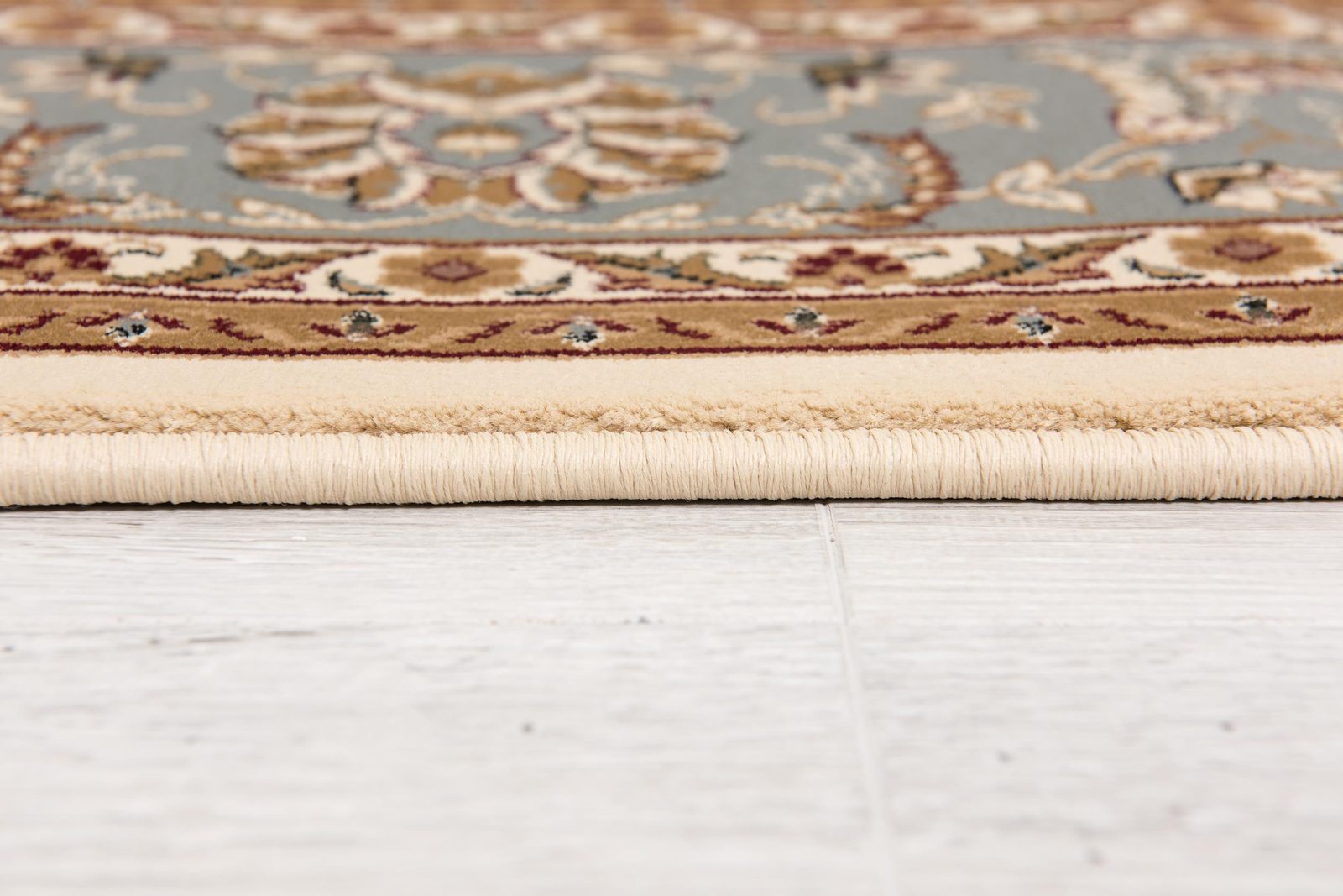 19′ Dark Gray Tan and Brown Oriental Runner Rug