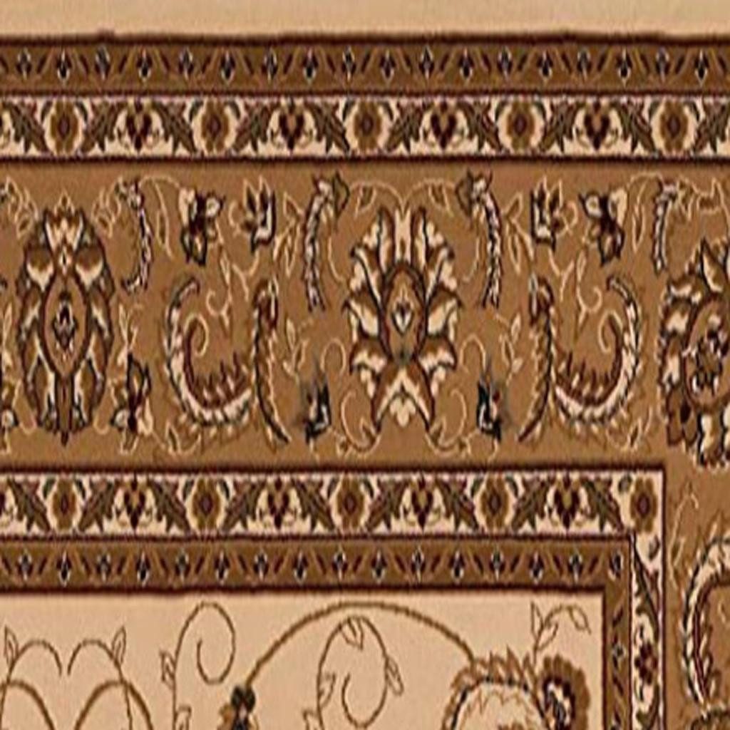 30′ Tan and Brown Oriental Runner
