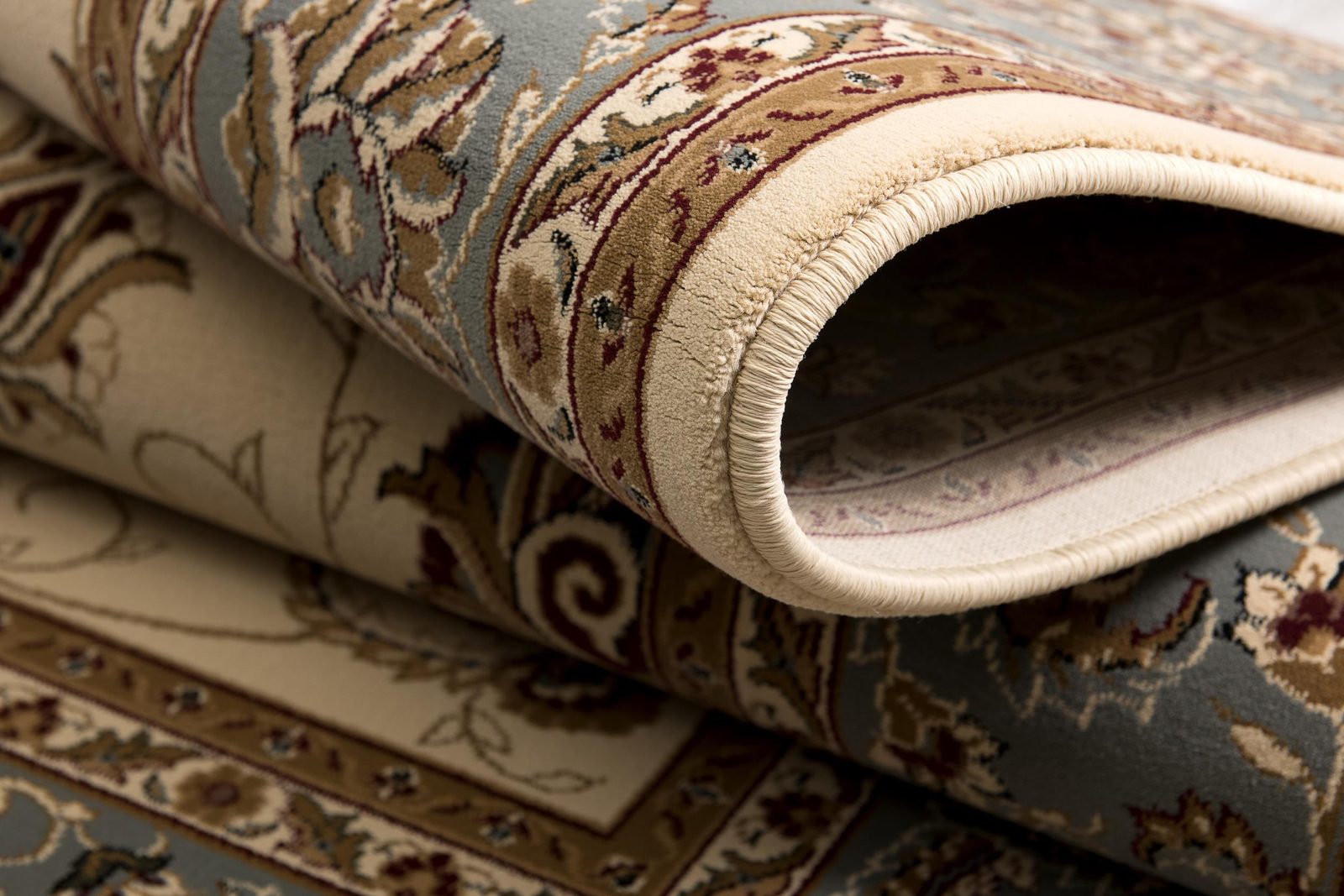 18′ Beige Gray and Brown Oriental Runner Rug