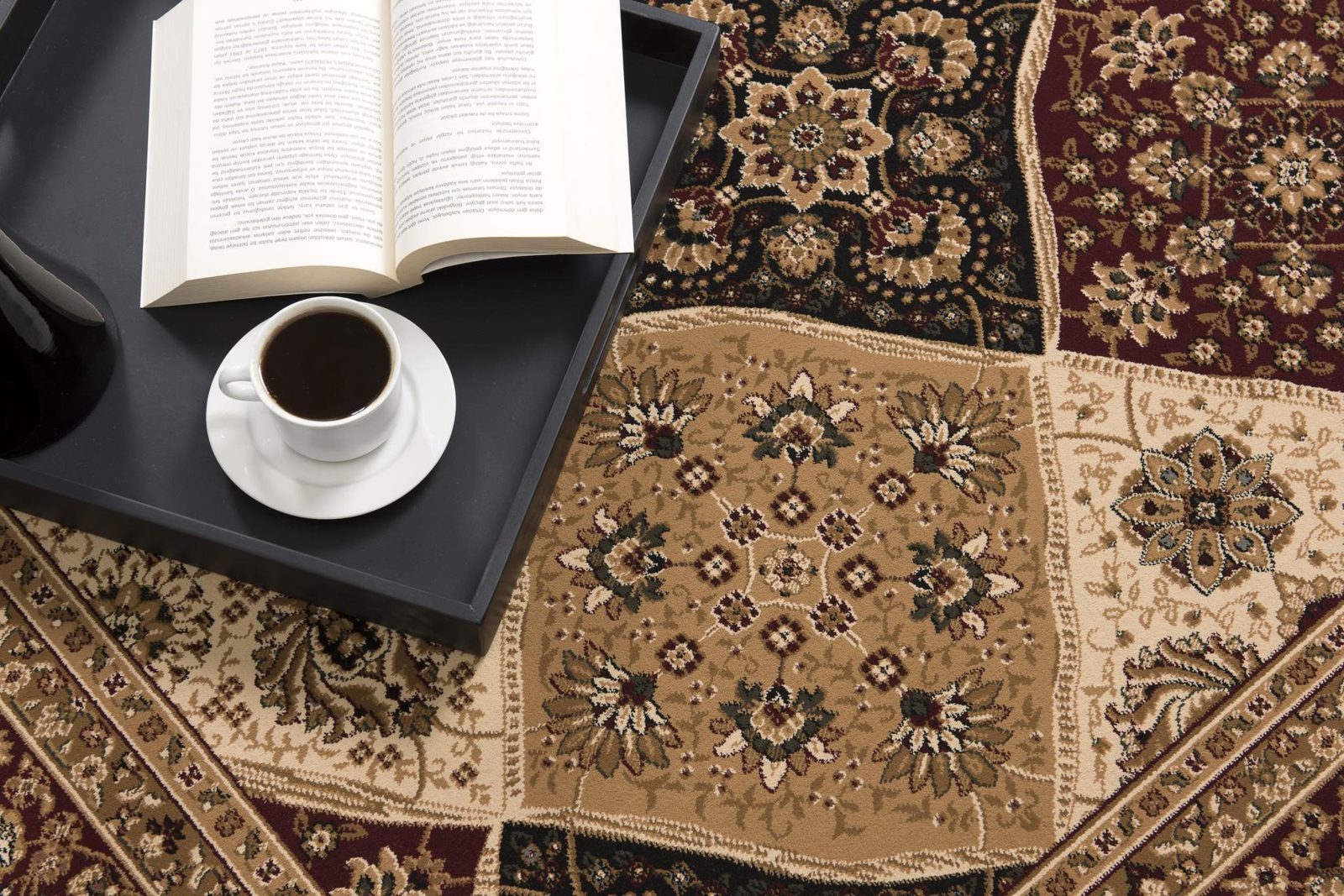 2′ X 2′ Red Black And Brown Moroccan Square Rug